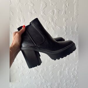 Black Platform Ankle Boots